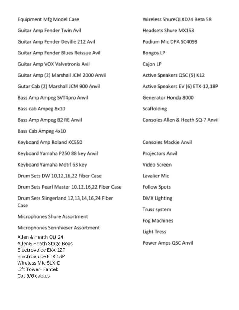 Rentals Harvest Woods Audio